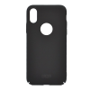 műanyag telefonvédő (ultravékony, logo kivágás) FEKETE [Apple iPhone XS 5.8] (5996457826797)