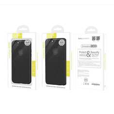 Hoco ADMIRE szilikon telefonvédő (ultravékony, 0.8 mm, lyukacsos, rombusz minta, logó kivágás) FEKETE [Apple iPhone 6S Plus 5.5] (5996457830060)