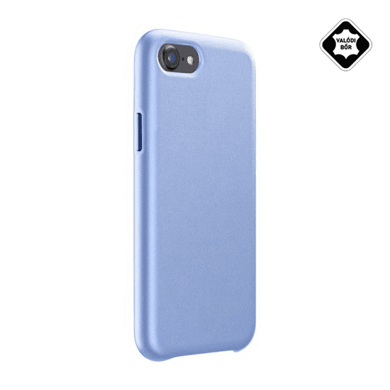 CellularLine ELITE műanyag telefonvédő (mikrofiber belső, valódi bőr hátlap) VILÁGOSKÉK [Apple iPhone SE 3 (2022)] (ELITECIPH747U)