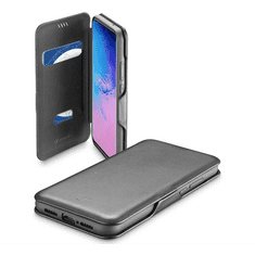 CellularLine BOOK CLUTCH tok álló, bőr hatású (FLIP, oldalra nyíló, bankkártyatartó funkció) FEKETE [Samsung Galaxy S20 Ultra 5G (SM-G988B)] (BOOKCLU2GALS11PLK)