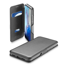 CellularLine BOOK CLUTCH tok álló, bőr hatású (FLIP, oldalra nyíló, bankkártyatartó funkció) FEKETE [Samsung Galaxy S20 5G (SM-G981U)] (BOOKCLU2GALS11EK)