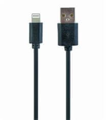 Gembird Lightning 8 tűs (M) USB 2.0 (M) töltőkábel, 1 m, fekete