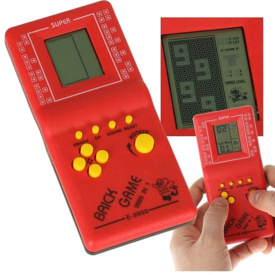 Aga Digitális Játék Brick Game Tetris piros