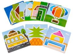 KECJA Oktatási kirakós játék Színes radírok zsinórhorog Képes játék kártyák