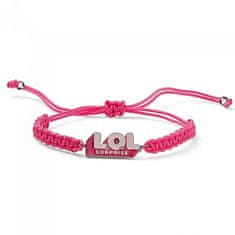 L.O.L. Surprise! Rózsaszín textil karkötő lányoknak LOL Logo L3011STLOL