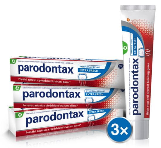 Parodontax Extra Fresh 75 ml-es fogkrém, 3 db