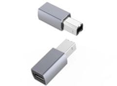 PremiumCord Alumínium USB C csatlakozó - USB2.0 B csatlakozó adapter