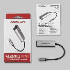 AXAGON ADE-25RC SUPERSPEED USB-C 3.2 Gen 1 2,5 Gigabit Ethernet 10/100/1000/2500 Mbit adapter