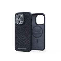 NJORD Salmon Leather MagSafe tok fekete Apple iPhone 14 Pro készülékhez (NA43SL00) (127137)
