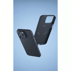Devia Ultravékony szénszálas textúrájú Magsafe tok fekete Apple iPhone 14 Pro Max készülékhez (126632)