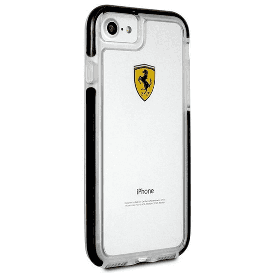 Ferrari iPhone 7 tok átlátszó-fekete (FEGLHCP7BK) (FEGLHCP7BK)