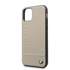 Bmw Logo Imprint iPhone 11 Pro Max kemény tok bézs (BMHCN65LLST) (BMHCN65LLST)