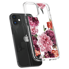 Spigen CYRILL Cecile Apple iPhone 12 mini tok Rose Floral - átlátszó virágos (ACS01778) (ACS01778)