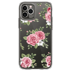 Spigen CYRILL Cecile Apple iPhone 12/12 Pro tok Pink Floral - átlátszó virágos (ACS01828) (ACS01828)