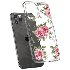 Spigen CYRILL Cecile Apple iPhone 12/12 Pro tok Pink Floral - átlátszó virágos (ACS01828) (ACS01828)