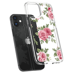 Spigen CYRILL Cecile Apple iPhone 12 mini tok Pink Floral - átlátszó virágos (ACS01831) (ACS01831)