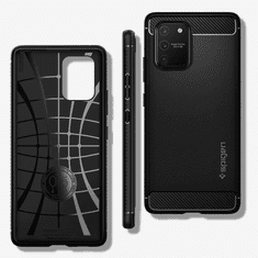 Spigen Rugged Armor Samsung Galaxy S10 Lite hátlaptok fekete (ACS00676) (ACS00676)