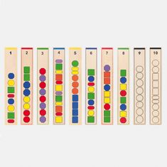 Viga Fa oktatójáték Logikai gyöngyök 104 Montessori darab