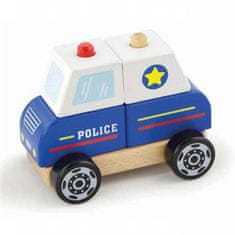 Viga fából készült rendőrautó a legkisebb gyerekeknek