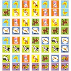 Viga Fából készült Farm Dominó játék 28 darab Montessori játék