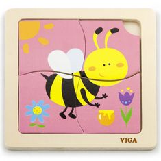Viga Handy Wooden Puzzle Bee