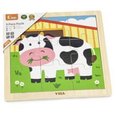 Viga Handy Wooden Cow Puzzle 9 darabos puzzle