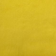 Greatstore 2 részes sárga bársony ülőgarnitúra párnákkal