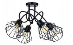 Berge Függeszthető lámpa LOFT - 4x E27 - BRYLANT BLACK