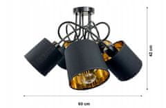 Berge Függesztett lámpa LOFT - 5x E27 - ARANY árnyékoló