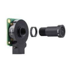 Waveshare Objektív M12, 12MP, gyújtótávolság 8mm, betekintési szög 69,5° Raspberry Pi M12 kameramodulhoz