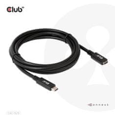 Club 3D USB-C hosszabbítókábel, 4K 60Hz (M/F) CAC-1529, 2m