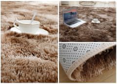 MUVU Puha szőnyeg, plüss, barna, 80x150 cm