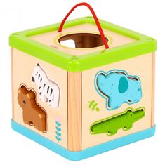 Tooky Toy Fa oktatási kocka szortírozó állatok