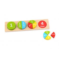 Tooky Toy Wooden Montessori Oktatási Kerek Puzzle Tanulás törtek Matematika