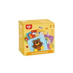 Tooky Toy Fa puzzle Montessori puzzle készlet 34 El. + 6 táblák