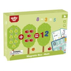 Tooky Toy Fa Montessori mágneses kirakós játék a gyümölcs számok számolását tanuló gyerekeknek 81 el.