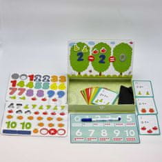Tooky Toy Fa Montessori mágneses kirakós játék a gyümölcs számok számolását tanuló gyerekeknek 81 el.