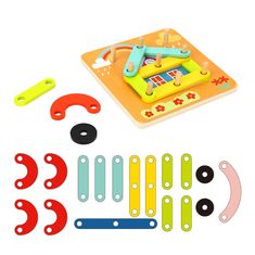 Tooky Toy fa puzzle tűk állatminták játékhoz FSC tanúsítvánnyal rendelkező fa kirakós játékhoz