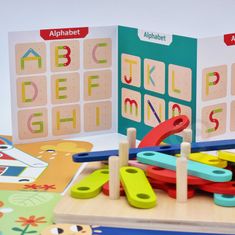 Tooky Toy fa puzzle tűk állatminták játékhoz FSC tanúsítvánnyal rendelkező fa kirakós játékhoz