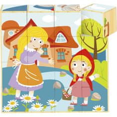 Tooky Toy Fa puzzle blokkok Montessori Piroska + füzet 17 el.