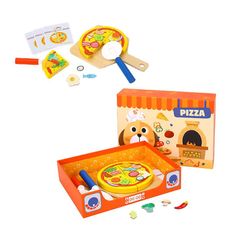 Tooky Toy fa pizza készlet minták 39 el. FSC tanúsítvánnyal