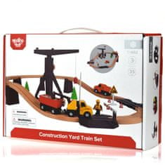 Tooky Toy fa építőipari építési út építőipari járművekhez