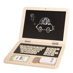 Tooky Toy Fa laptop Montessori kirakós puzzle Betűk írásának tanulása Szárazon törölhető tábla 58 el.
