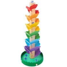 Tooky Toy fa színes forgó torony gyerekeknek