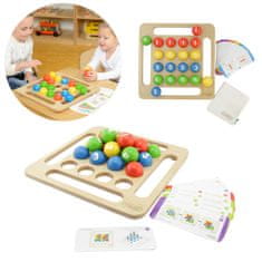 Masterkidz Színes labdák fa játék gyerekeknek Montessori