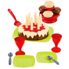 ECOIFFIER Születésnapi készlet tortával és kiegészítőkkel 25 darab 