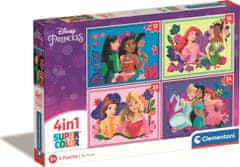 Clementoni Disney hercegnők puzzle 4in1 (12+16+20+24 darab)