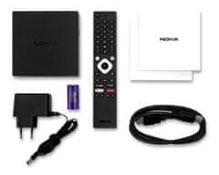 Nokia android box 8010/ 4K Ultra HD/ NETFLIX/ 02 TV/ HDMI/ USB 3.0/ USB-C/ USB 2.0/ BT/ Wi-Fi/ LAN/ Android TV 11/fekete