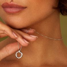 Hot Diamonds Minimalista ezüst nyaklánc gyémánttal Forever DP900 (lánc, medál)