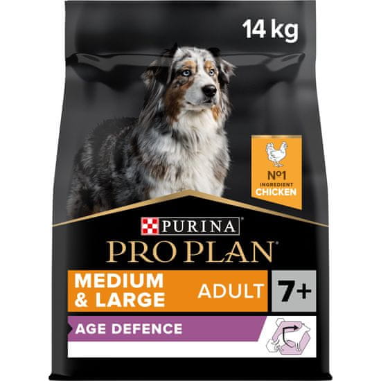 Purina Pro Plan MEDIUM&LARGE 7+ AGE DEFENCE csirke, 14 kg